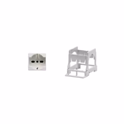 Composto da Nr. 1 GW26410+ Nr. 1 GW20246 SUPPORTO PER MONTAGGIO COMPONENTI SERIE SYSTEM GUIDA DI PR.2P+T 16A BI.IT/TE.