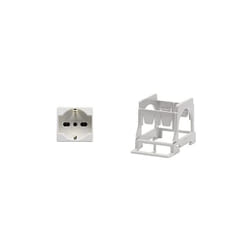 Gewiss Serie System Nr. 1 sopporto per montaggio su guida DIN un modulo compresa con Nr. 1 Presa Schuko