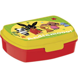 sandwich box bambini Bing in plastica, senza BPA, lavabile e riutilizzabile, con chiusura di sicurezza, non adatta al microonde e alla lavastoviglie