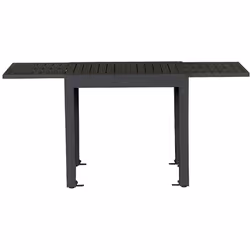 TAVOLO CORDOBA GRIGIO 82/163X90 Tavolo allungabile da giardino in alluminio con doghe, dal design semplice e lineare