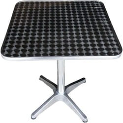 Tavolo quadrato a colonna in alluminio waterproof 60x60xH70 cm per bar e ristoranti