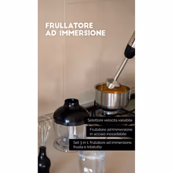 Innoliving INN-698 frullatore 0,65 L Frullatore ad immersione 700 W Nero, Trasparente - Vista aggiuntiva 4