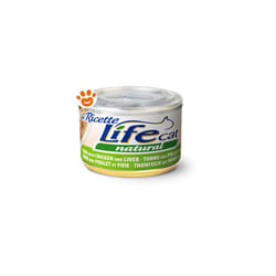 Cat Natural 'Le Ricette' Tonnetto con Pollo e Fegatini Cat Natural 'Le Ricette' Tonnetto con Pollo e Fegatini - Lattina Da 150 Gr - Life