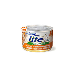 Cat Natural 'Le Ricette' Filetti di Pollo con Pesce Bianco Cat Natural 'Le Ricette' Filetti di Pollo con Pesce Bianco - Lattina Da 150 Gr - Life