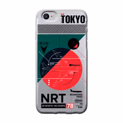 Benjamins Soft case with print NRT airport ticket, Cover, Apple, iPhone 7, 11,9 cm (4.7"), Multicolore