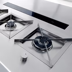 Falmec Down Draft Aspirazione verso il basso Nero, Acciaio inox