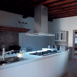 Falmec Lumina NRS Cappa aspirante a isola Acciaio inox, Bianco 800 m³/h