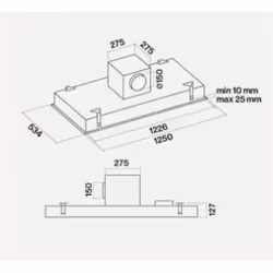 Falmec Skema Integrato a soffitto Bianco 950 m³/h