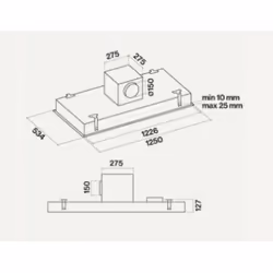 Falmec Skema Integrato a soffitto Nero 950 m³/h