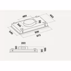 Falmec Nube Integrato a soffitto Acciaio inox 800 m³/h