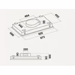Falmec Sirio Integrato a soffitto Bianco 800 m³/h