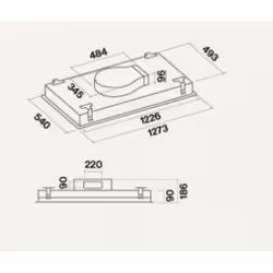 Falmec Stella Integrato a soffitto Acciaio inox 800 m³/h