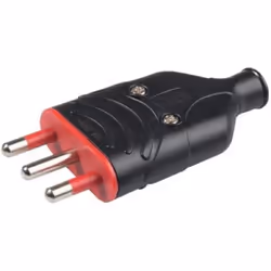 Spina 16A 2P+T 250V, S17 Colore Nero Serie Ela Plug Modello RS78007 Produttore Rosi srl Codice prodotto 61.401.0030007