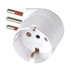 Adattatore salvaspazio schuko 90° 2p+t bianco - 16a