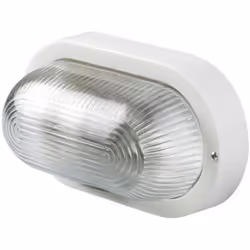 Plafoniera in plastica RosiModello con con vetro in plastica bianca ovalePortalampada E27Tensione: 220-240V 50 Hz; 110-130V 6 ...