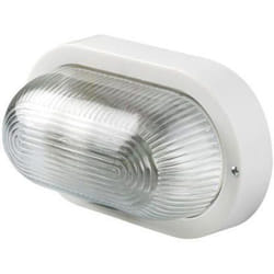 Rosi - plafoniera plastica ovale bianca vetro 207X118mm esterno 60W