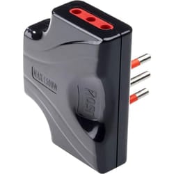 Adattatore triplo ultrapiatto da spina 10A a 3 prese 10A, nero, serie Emilia Extra-Piatta Rosi RS78131