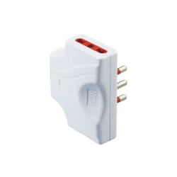 Rosi - materiale elettrico adattatore triplo salva spazio 16a 2p&43t colore bianco rs78132