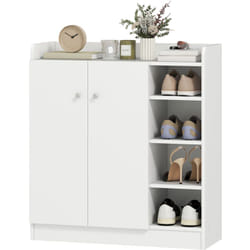 Scarpiera Bianca Salvaspazio e Moderna in Legno 12 Paia Scarpe - Homcom