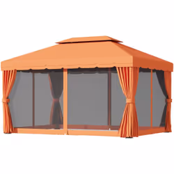 Descrizione: Gazebo da giardino Outsunny dal design elegante, ideale per feste all'aperto. Struttura in acciaio verniciato a  ...
