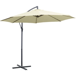 Ombrellone da Giardino a Braccio con Base a Croce in Metallo Poliestere - Outsunny