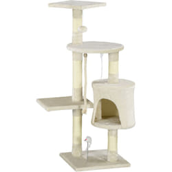PawHut Albero Tiragraffi per Gatti, 40x40x116 cm, Beige