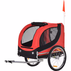 Descrizione: Porta il tuo animale domestico in giro per le strade grazie a questo rimorchio per cani per bicicletta di PawHut ...