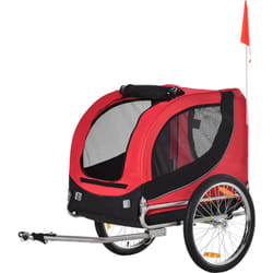 Pawhut - Carrello per Cani Rimorchio Bici in Acciaio e Tessuto Oxford