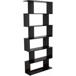 Libreria Moderna con 6 Ripiani in Legno Casa e Ufficio 80x24x191cm Nero - Homcom