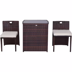 Descrizione: Il set tavolo e sedie da giardino Outsunny è perfetto per ottimizzare i tuoi spazi all'aperto. Ha un design eleg ...