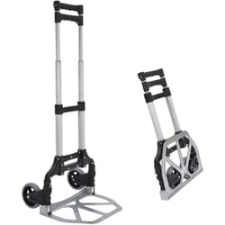 Carrello da Trasporto 70kg max Pieghevole ad Altezza Regolabile Argento - Homcom