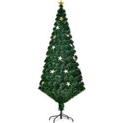 Homcom - Albero di Natale Artificiale Altezza 180cm con 27 Luci led a Stella
