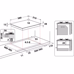 Indesit Piano cottura a gas THP 642 IX/I - THP 642 IX/I - Vista aggiuntiva 5