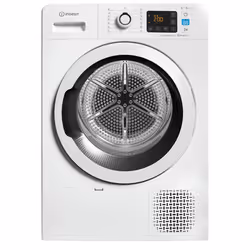 Indesit YT M11 83K RX EU, Libera installazione, Caricamento frontale, Pompa di calore, Bianco, Pulsanti, Manopola, Destra