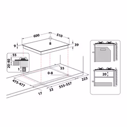 Hotpoint Ariston Piano cottura a gas PCN 640 T (AN) R /HA - Vista aggiuntiva 5