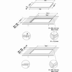 Hotpoint Ariston ACPH 778 C/NE Nero Da incasso Piano cottura a induzione 8 Fornello(i) - Vista aggiuntiva 4