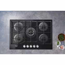 Hotpoint Ariston Piano cottura a gas HAGS 72F/BK - Vista aggiuntiva 4