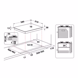 Hotpoint Ariston Piano cottura a gas PPH 60P D/IX - Vista aggiuntiva 5