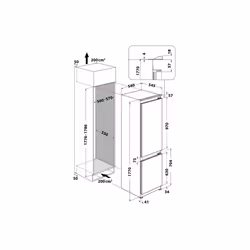 Hotpoint Ariston Frigorifero combinato ad incasso BCB 7030 D2 - Vista aggiuntiva 4