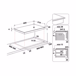 Hotpoint Ariston Piano cottura a induzione HT 1090 BA - Vista aggiuntiva 4
