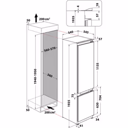 Indesit Frigorifero combinato da incasso INC20 T132 - INC20 T132 - Vista aggiuntiva 8