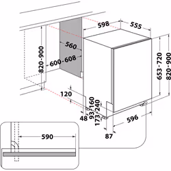 Indesit Lavastoviglie da incasso D2I HKL326 - D2I HKL326 - Vista aggiuntiva 5