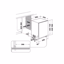Hotpoint Ariston Lavastoviglie da incasso H2I HKD526 - Vista aggiuntiva 2