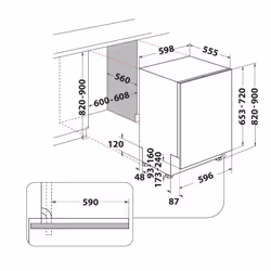 Hotpoint Ariston H2I HRD526 S A scomparsa totale 14 coperti E - Vista aggiuntiva 6