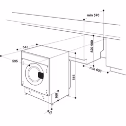 Hotpoint Ariston Lavatrice da incasso Hotpoint BI WMHG 81485 EU - Vista aggiuntiva 8
