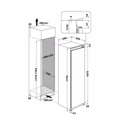 Indesit INSZ 18012 monoporta Da incasso 292 L E Bianco - Vista aggiuntiva 6