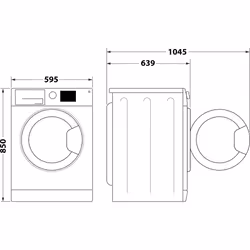 Hotpoint Ariston Lavatrice a libera installazione NBT 108 BLACK IT - Vista aggiuntiva 5