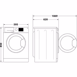 Indesit Lavatrice a libera installazione BWE 101498X WKV IT - BWE 101498X WKV IT - Vista aggiuntiva 8