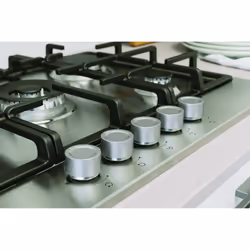 Indesit THP 751 W/IX/I IT 1 piano gas inox 75cm 5 fuochi bruciatore doppia corona griglie in ghisa lavabili in lavastoviglie - Vista aggiuntiva 3