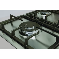 Indesit IN 9522 IX 1 piano gas inox 90cm 5 fuochi bruciatore doppia corona griglie in ghisa lavabili in lavastoviglie - Vista aggiuntiva 4